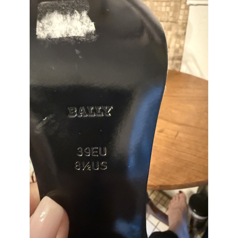 Bally Black Leather Ankle Tie Espadrille Stiletto Sandals EU 39 US 8.5 - Picture 8 of 16